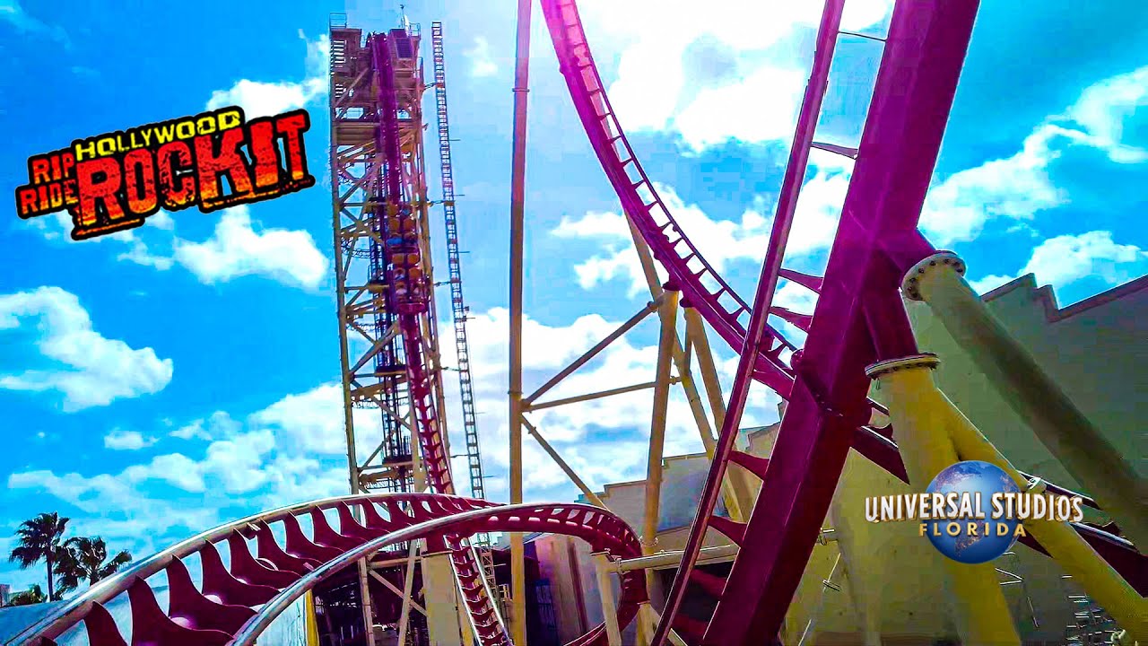 2021 Hollywood Rip Ride Rockit On Ride Front Seat 4K POV Universal Studios Florida Orlando