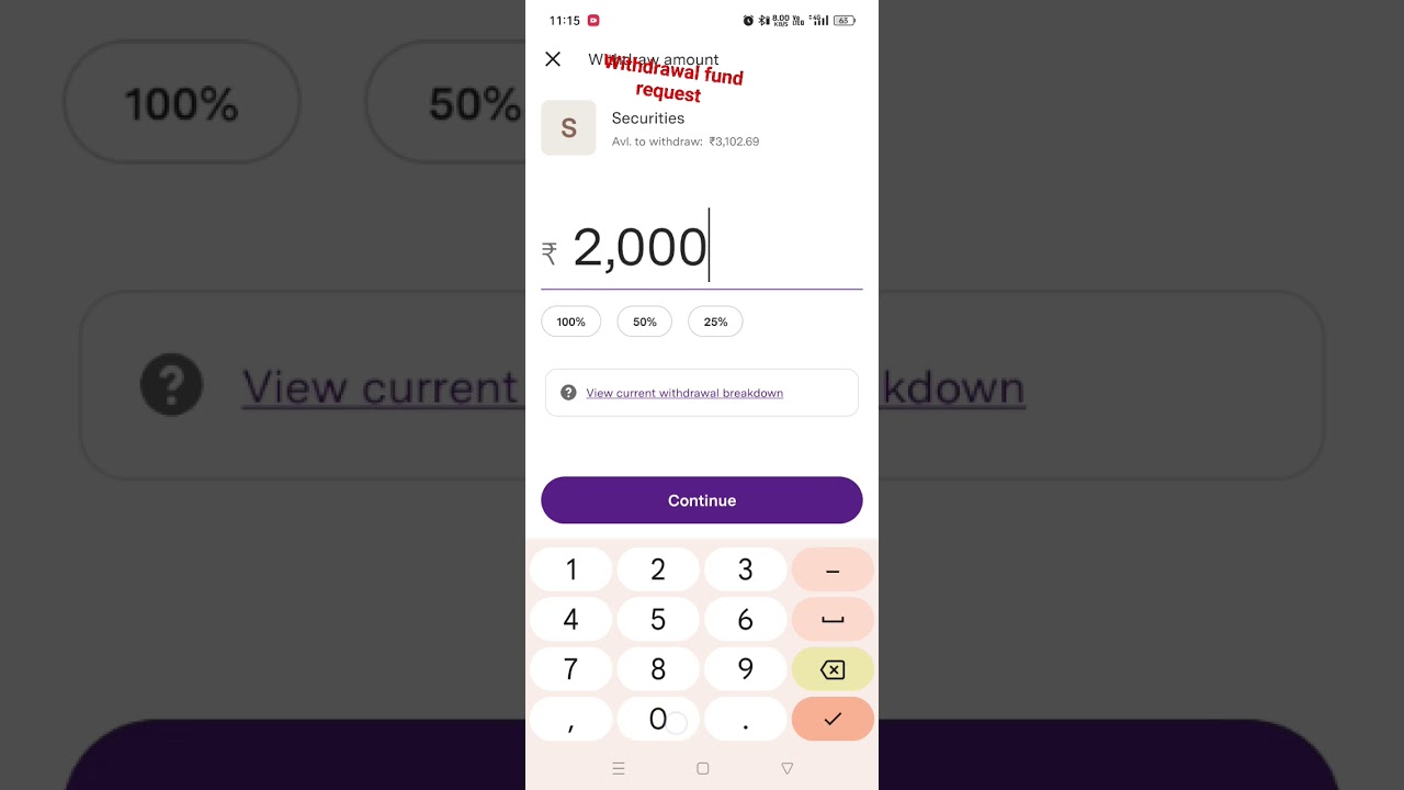 upstox withdrawal fund request