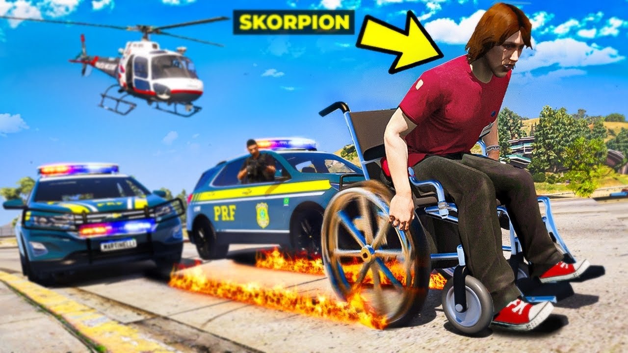 DANDO FUGA de CADEIRA DE RODAS no GTA RP!! (1000HP)