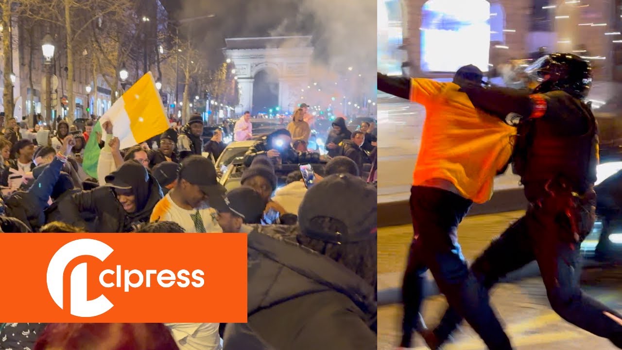 CAN: Fête et incidents sur Champs-Élysées après la victoire de Côte d'Ivoire (11 février 2024 Paris)
