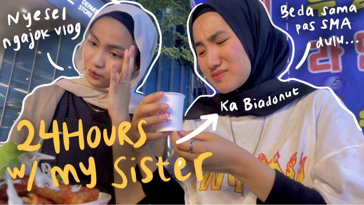 24 JAM NGEVLOG SAMA KAKAK AKU😭 Ikut Keliling Kota SMA Kita Dulu, Busan🇰🇷!
