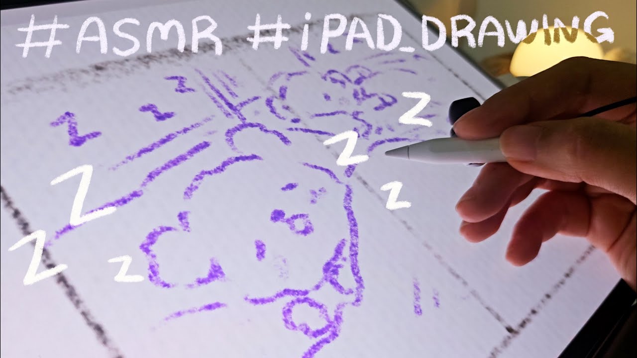 ✏️ I love you 3000 👶💬💕 종이필름 질감 소리가득 드로잉 | ASMR ipad Drawing 