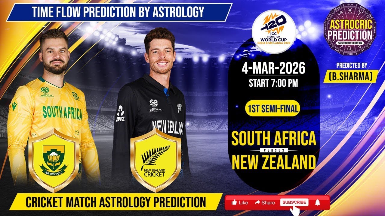 South Africa vs Newzealand 1st Semi final t20 World Cup 2026 Astrology Prediction with TIMING