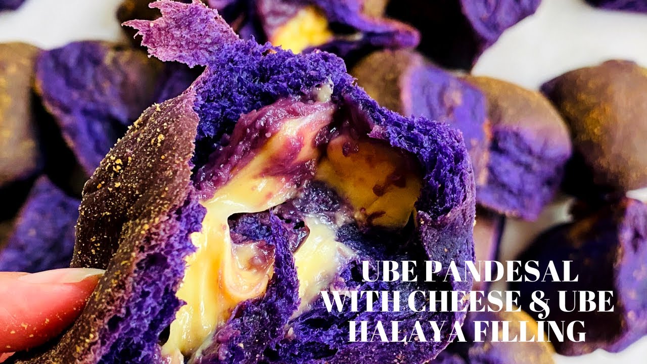 UBE PANDESAL with CHEESE & UBE HALAYA FILLING | UBE PANDESAL