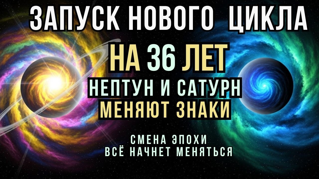 20 февраля 2026: высшие силы запускают цикл на 36 лет. Соединение Сатурна и Нептуна
