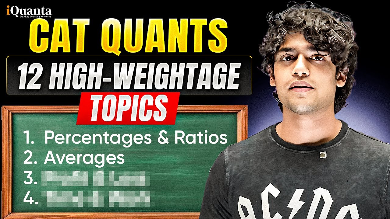 CAT 2025: 12 High Weightage Quant Topics that you can't skip