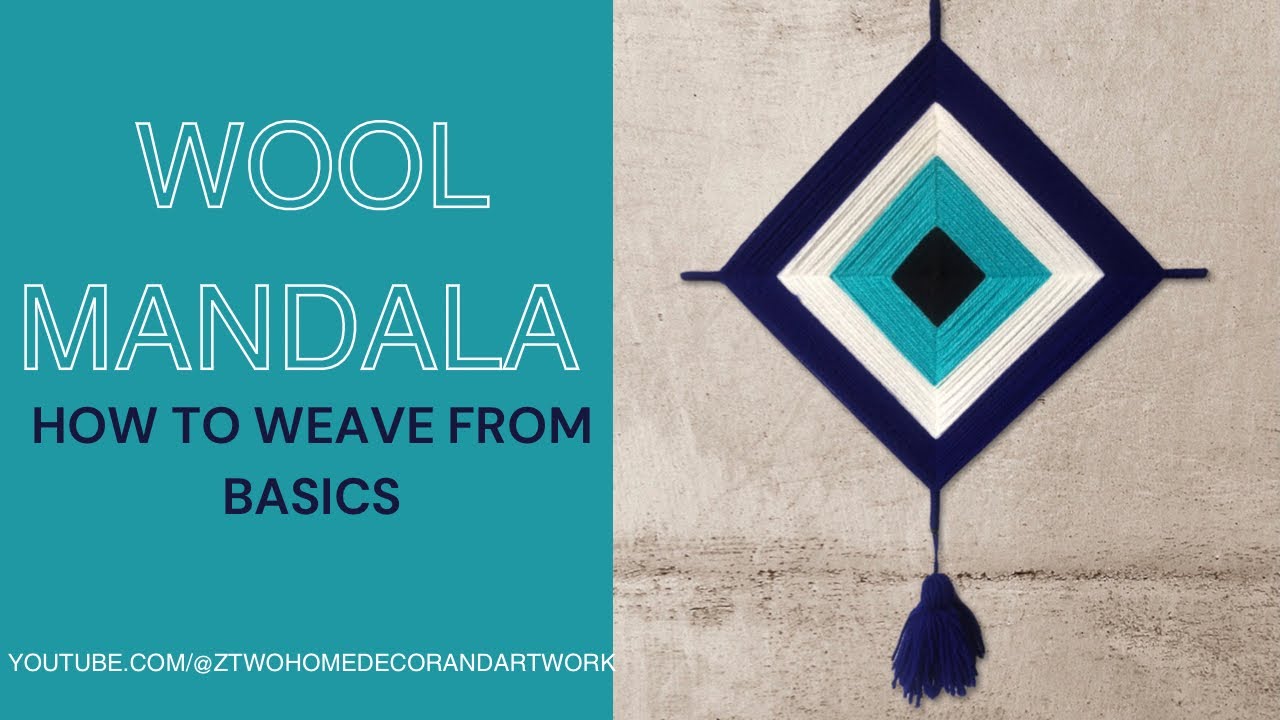 Yarn Mandala | How to weave yarn mandala | Mandala tutorial | Mandala wall hanging