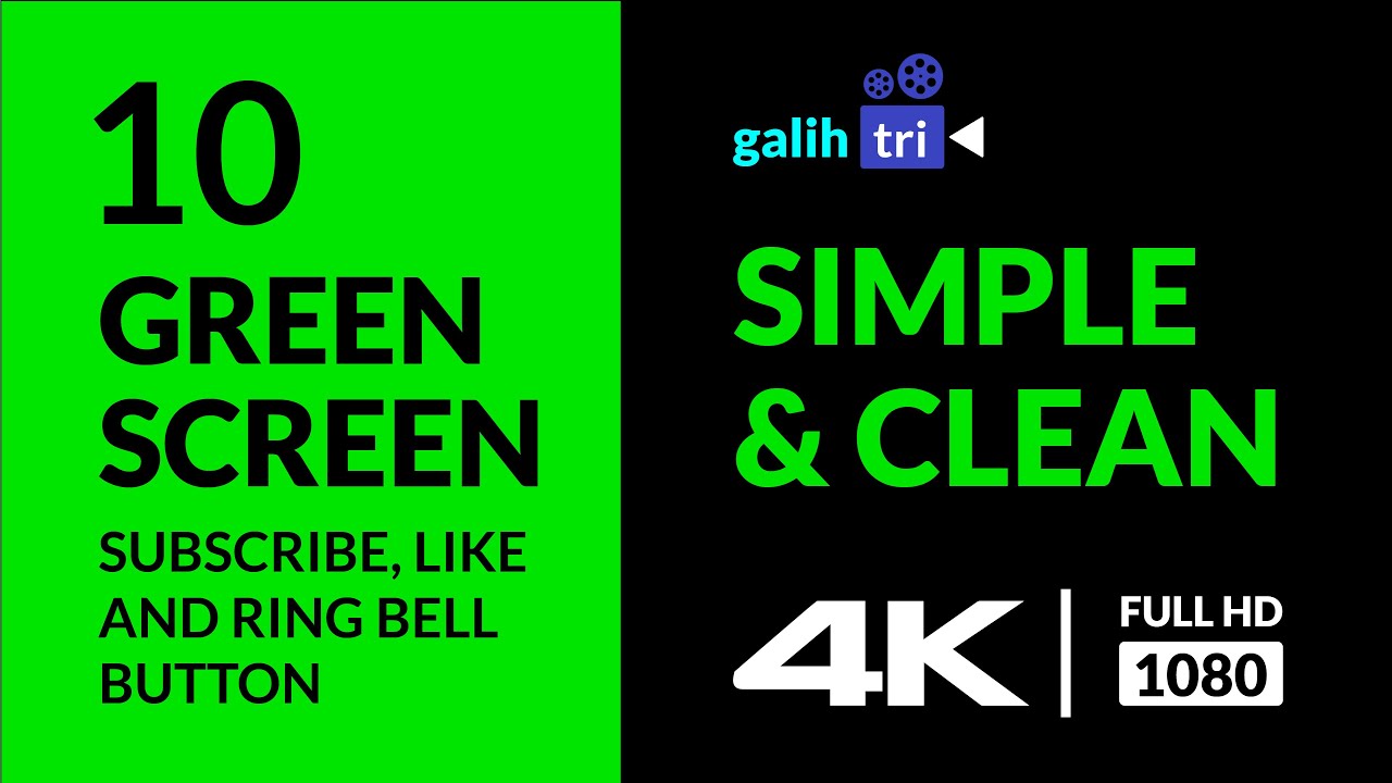 Green Screen  Subscribe , Like and Ring Bell Button 4K Free Download