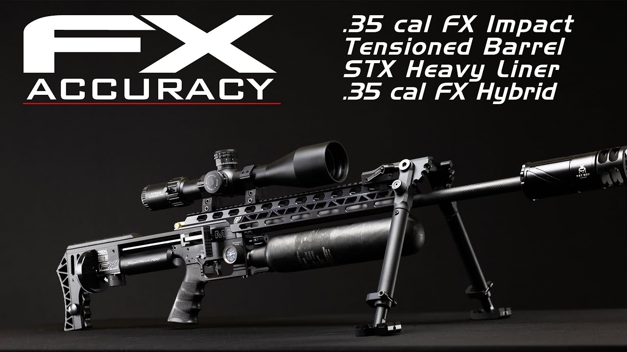 FX Impact M3 .35 cal Accuracy with the Tensioned Barrel, STX Heavy Liner and FX Hybrid Slugs