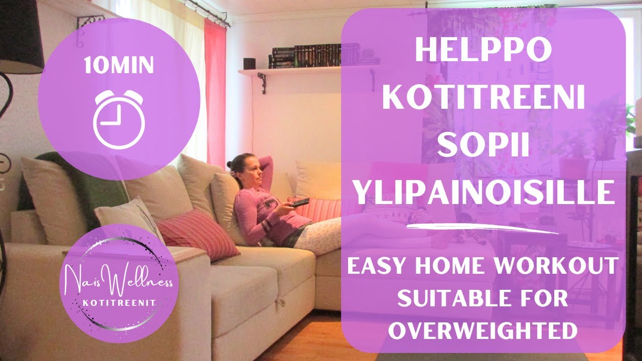 Helppo kotitreeni! Aloittelijoille ja ylipainoisille | Easy home workout for overweighted | 10min