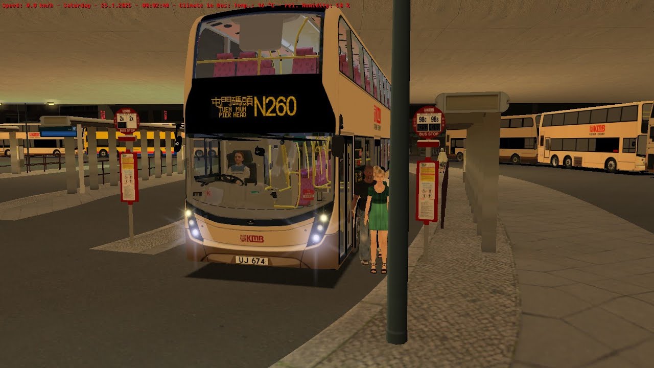 OMSI 2 KMB 3ATENU 143 UJ 674@N260 美孚 Mei Foo → 屯門碼頭 Tuen Mun Pier Head