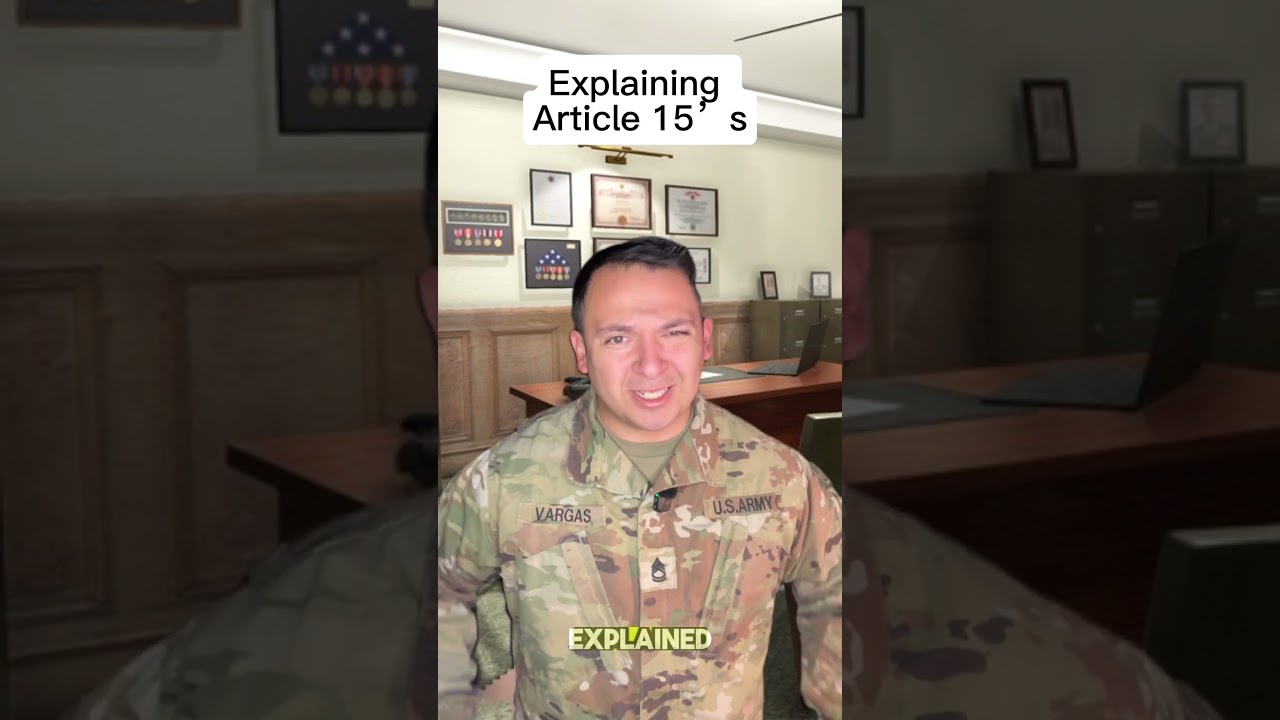 Explaining Article 15&rsquo;s to Civilians #army #comedy #military #veteran