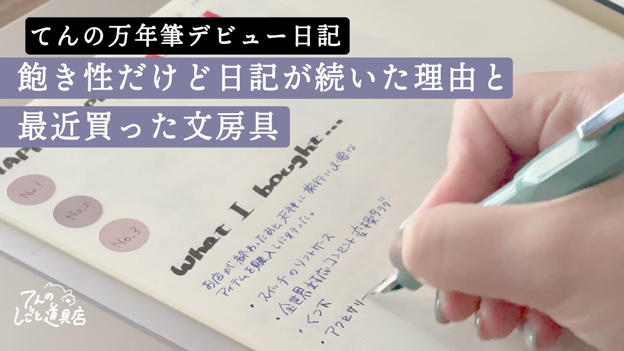 【半年経ったよ！】万年筆で日記をつけて半年経ったので、続けられて理由と最近買った文房具を紹介します。