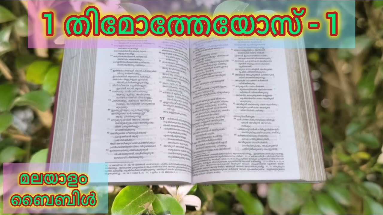 മലയാളം ബൈബിൾ | Malayalam Bible | 1തിമോത്തേയോസ് - 1 | 1 Timothy - 1 @NandiDaivame-ye1tj #bible