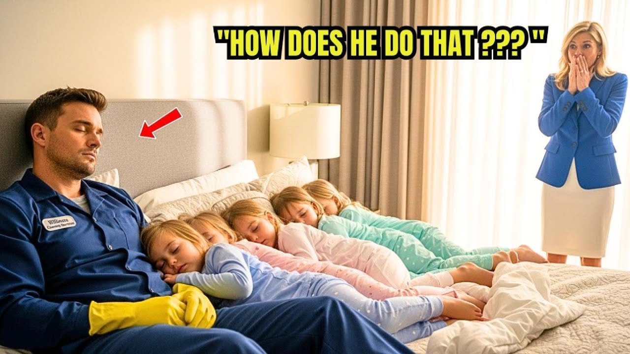 No Nanny Lasted A Day With The Millionaire’s Five Daughters — Until A Single Father Janitor Arrived