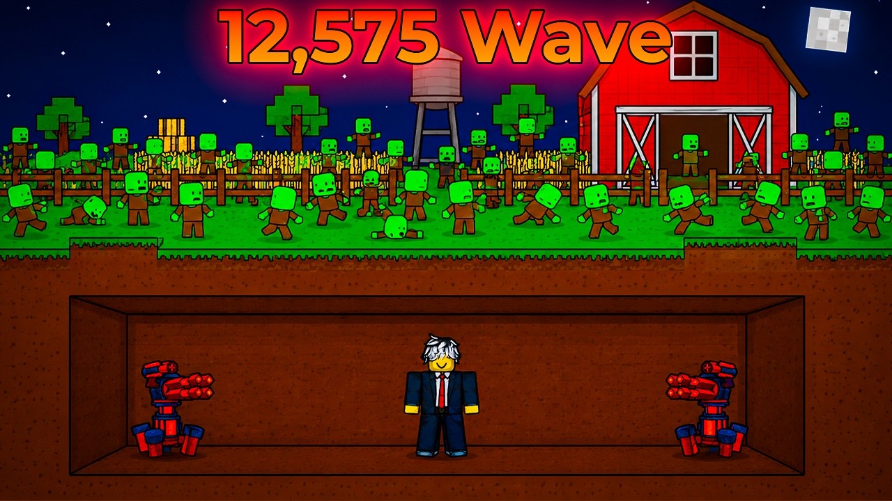 😱 Я ПРОЖИЛ 25.000 ВОЛН ПОД ЗЕМЛЕЙ В Survival Zombie Arena в РОБЛОКС!