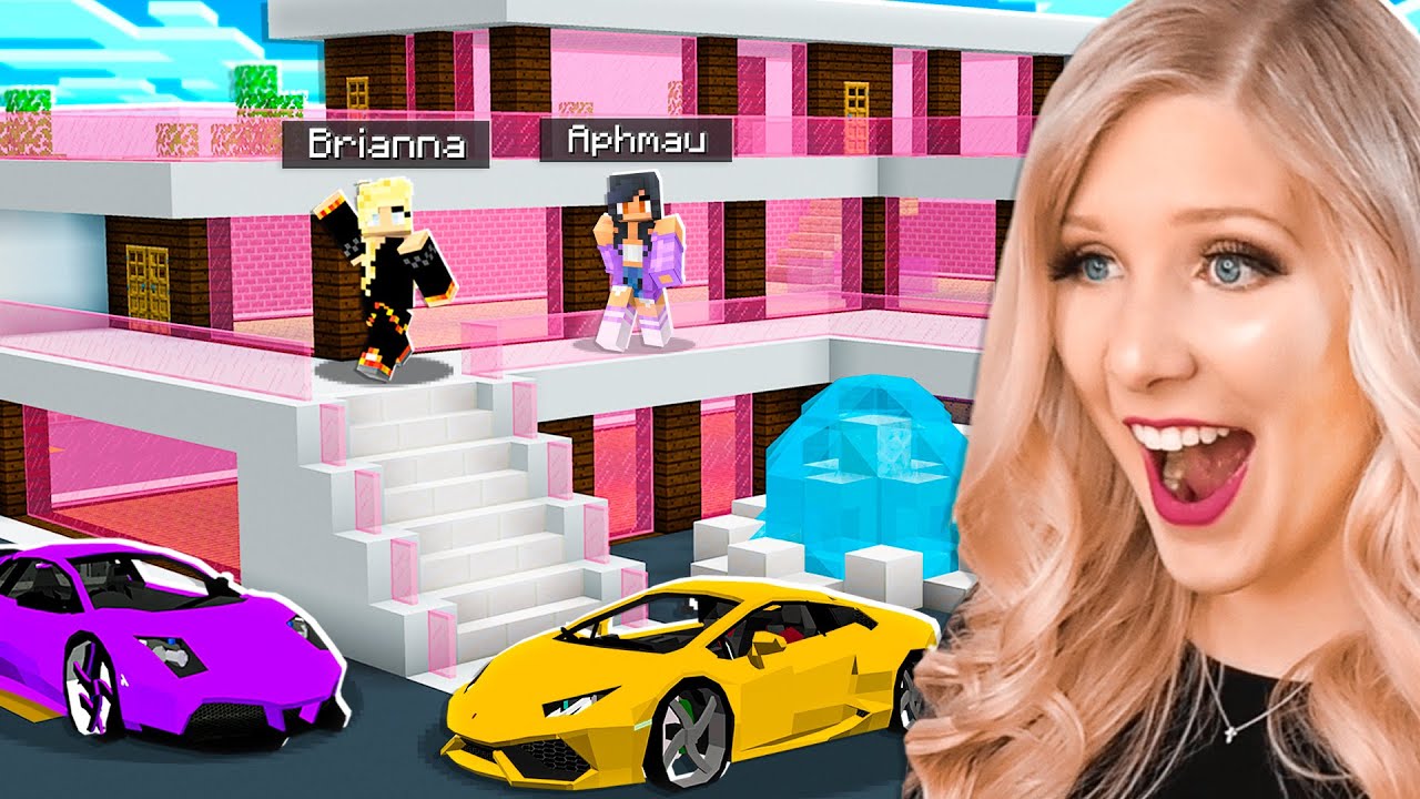 Minecraft MILLIONAIRE House Battle vs Aphmau! - Challenge
