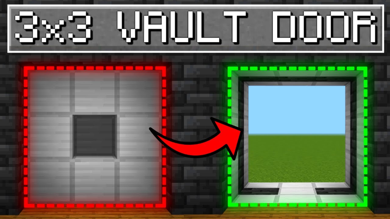 🦅 EASY 3x3 Vault Door Tutorial | Minecraft Bedrock 1.21!