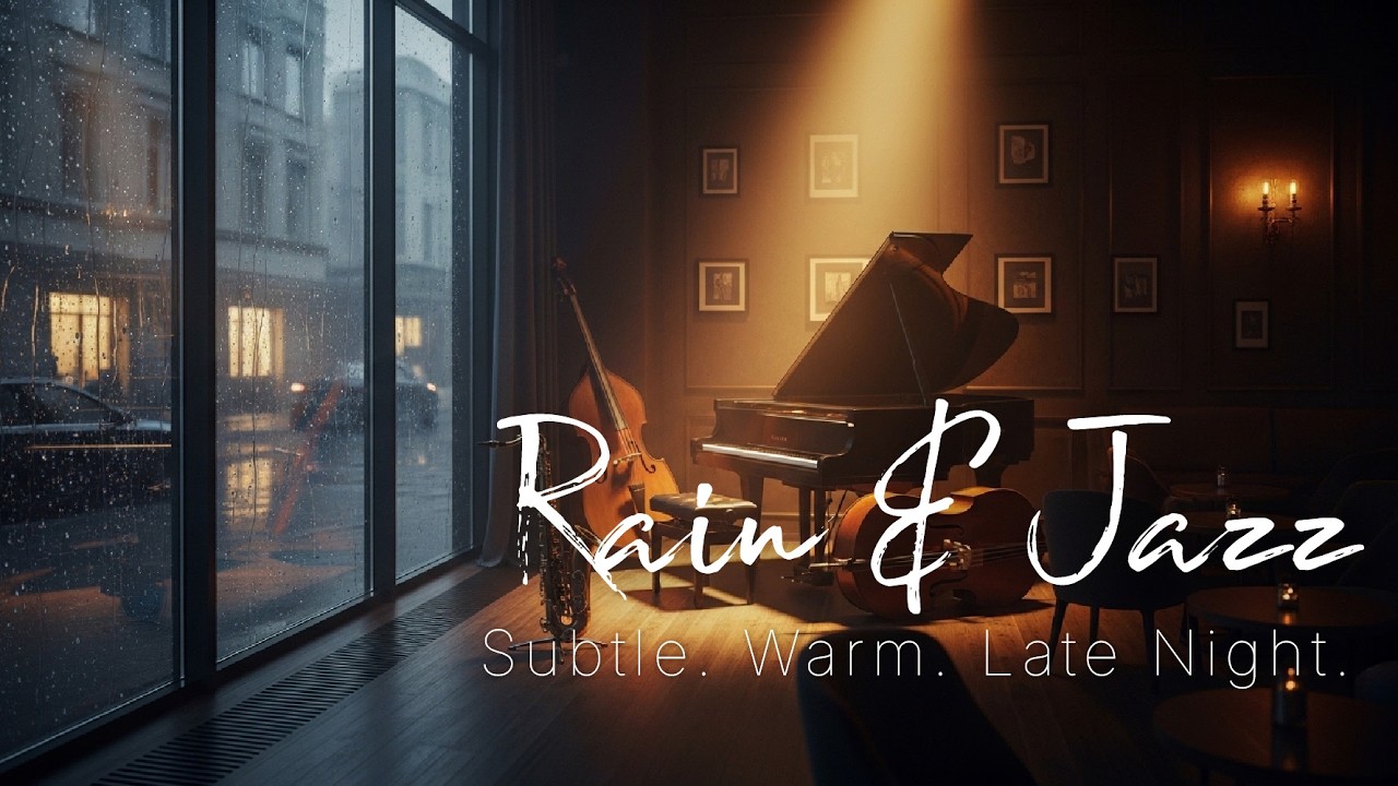 Rain & Jazz 🌧 Smooth Late Night Piano Trio for Deep Relaxation