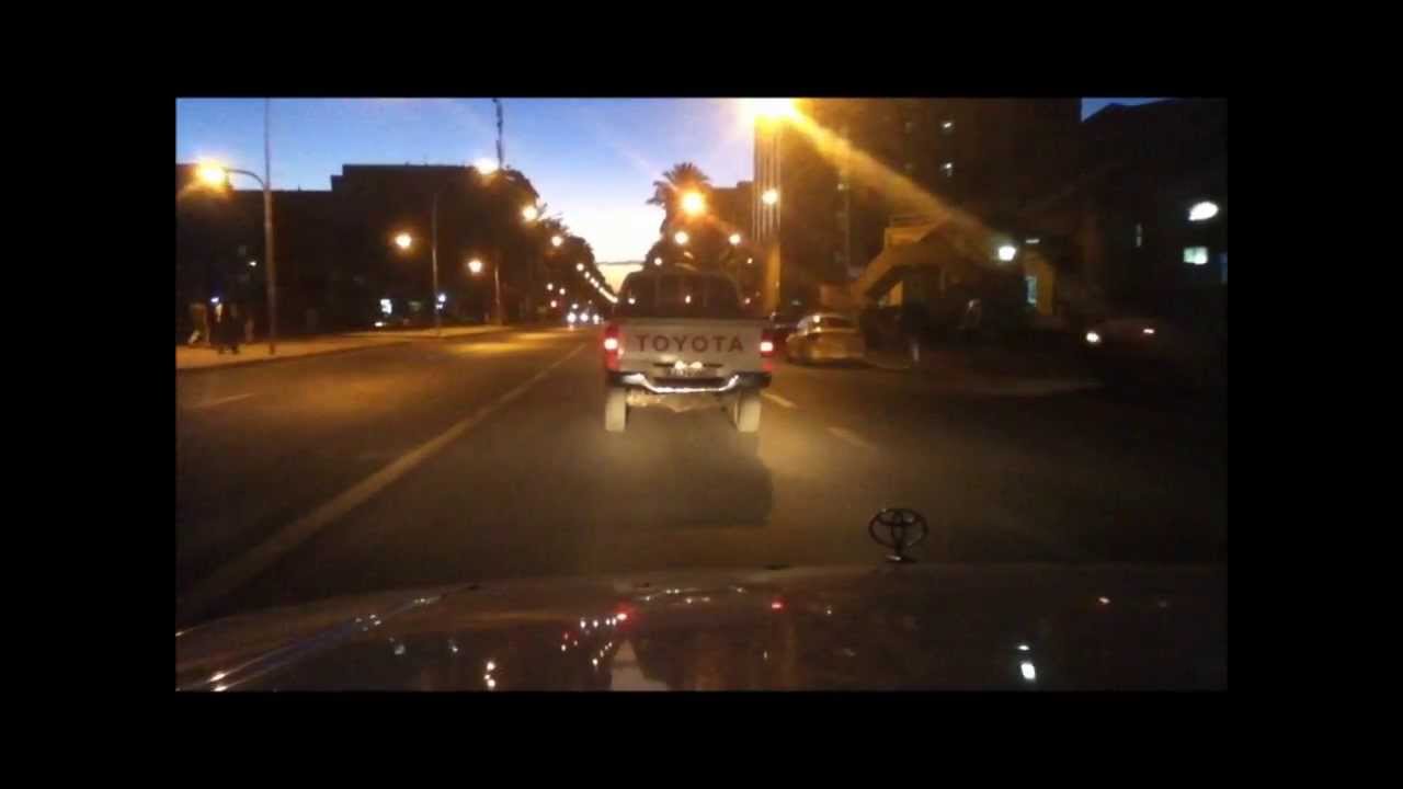 An evening drive through the streets of Asmera, Eritrea