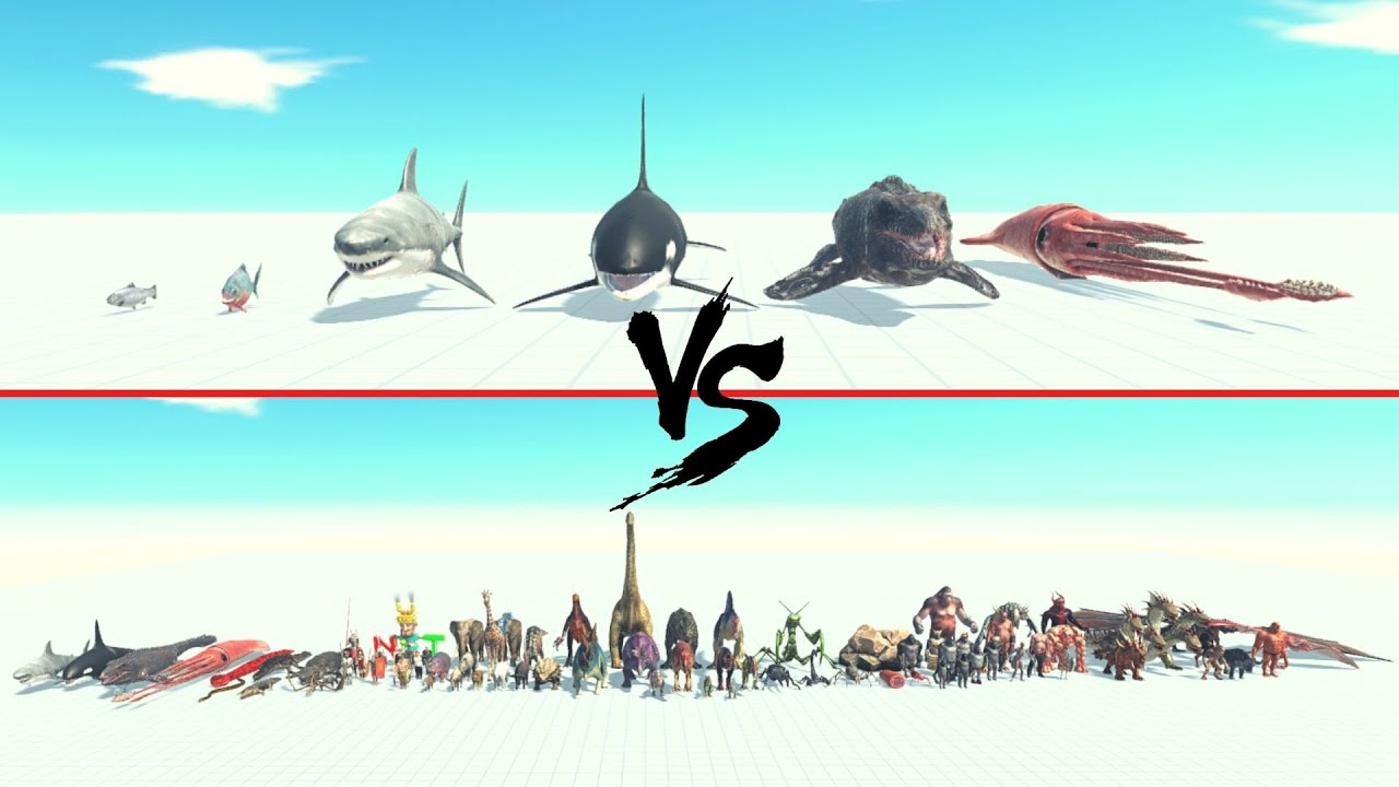 Aquatics Vs All Units ARBS | Animal Revolt Battle Simulator