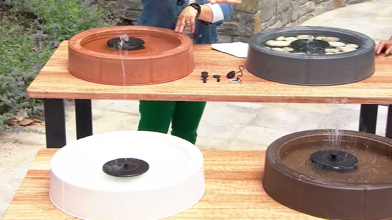 Bernini Lugano Outdoor Solar Pond Fountain on QVC
