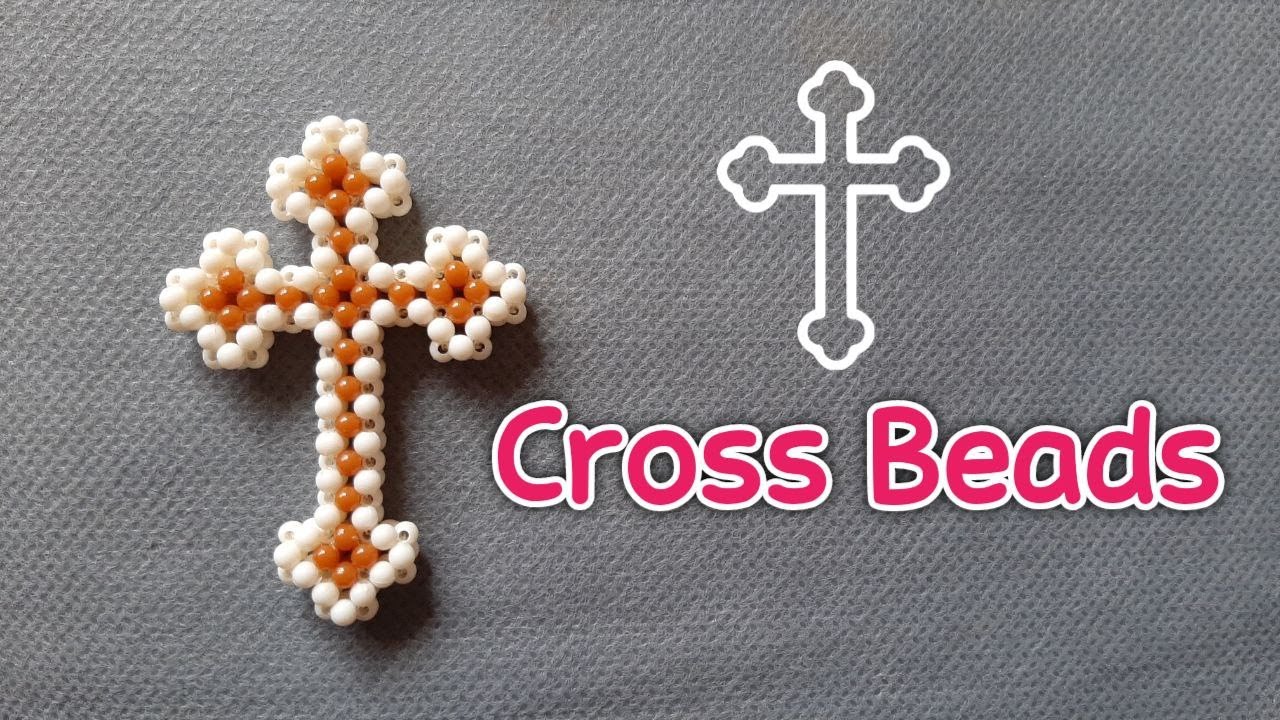 Tutorial Membuat Gantungan Kunci Manik Manik Salib // DIY BEADS // How to Make Cross Beads Keychain