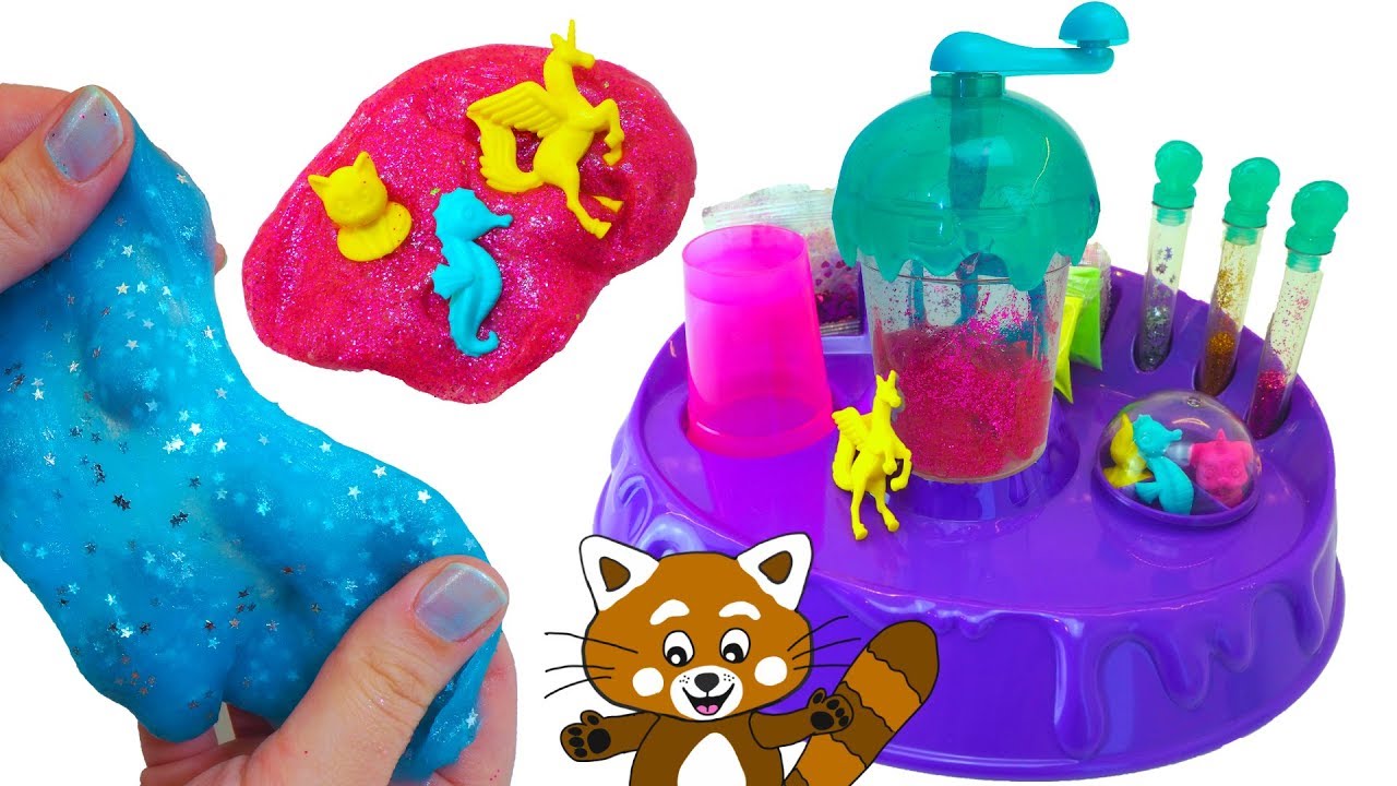 Lek och lär dig färger med Slime på svenska - Slajm - Uppackning av rolig slime i olika färger