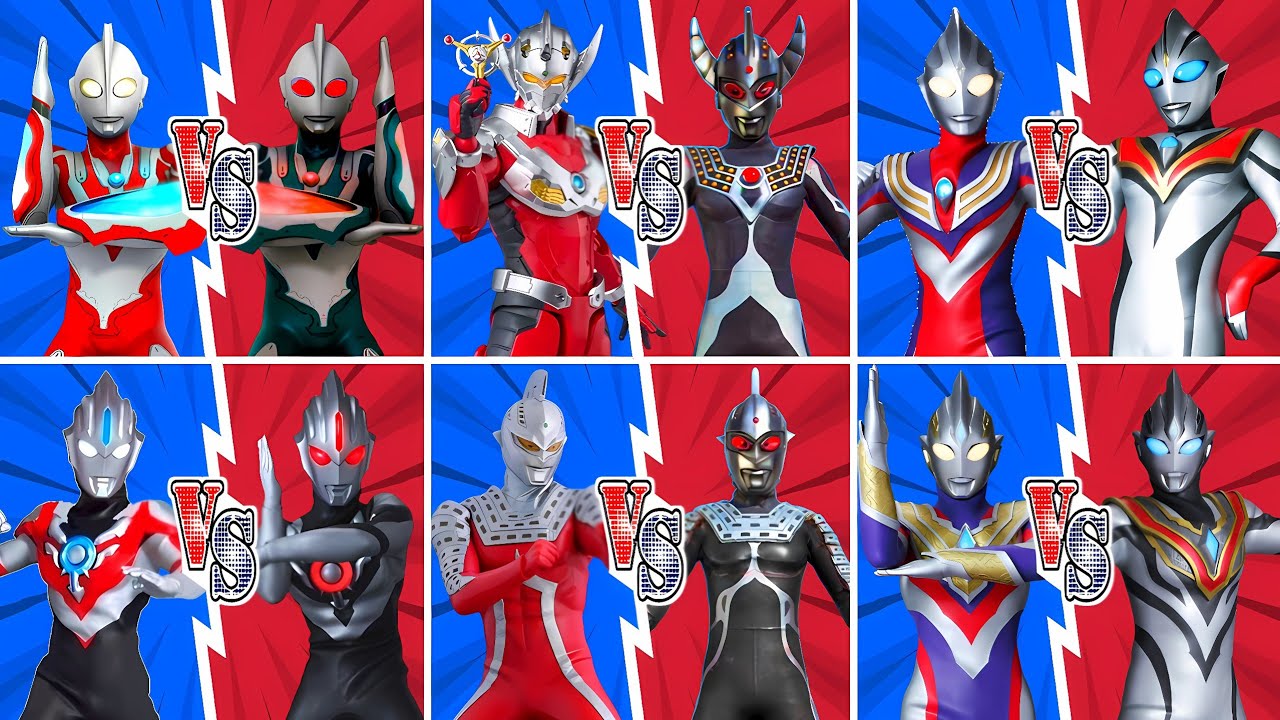 ウルトラマン RIBUT VS RIBUT DARKNESS, ULTRAMAN ORB ORIGIN VS ORB DARKNESS, TARO VS CHAOSROID T #ウルトラマン 