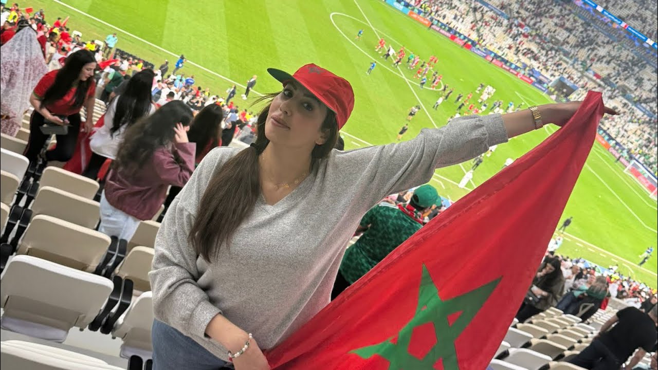 اول تجربة ليا فتيران حضرت ماتش المغرب والسعودية فقطر 🇶🇦
