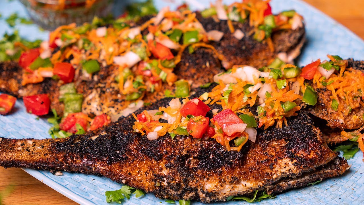 لوكة والسمك المشوي #سمك مشوي بالردة خطير #