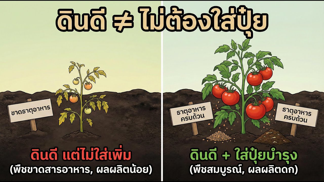 ดินดี ≠ ไม่ต้องใส่ปุ๋ย! เกษตรพอเพียงสู้ชีวิต แรงบันดาลใจสร้างดินทอง