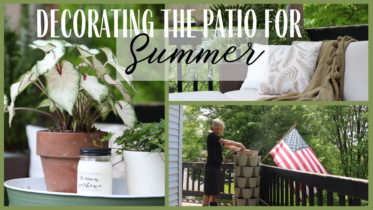 Patio Decor Ideas ~ Back Deck Makeover ~ Spring Deck Decor ~ Back Deck Decorating