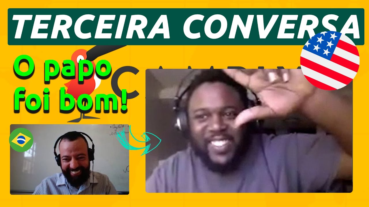 QUE MANO GENTE BOA!  Minha terceira aula em inglês no Cambly 2021 com professor nativo