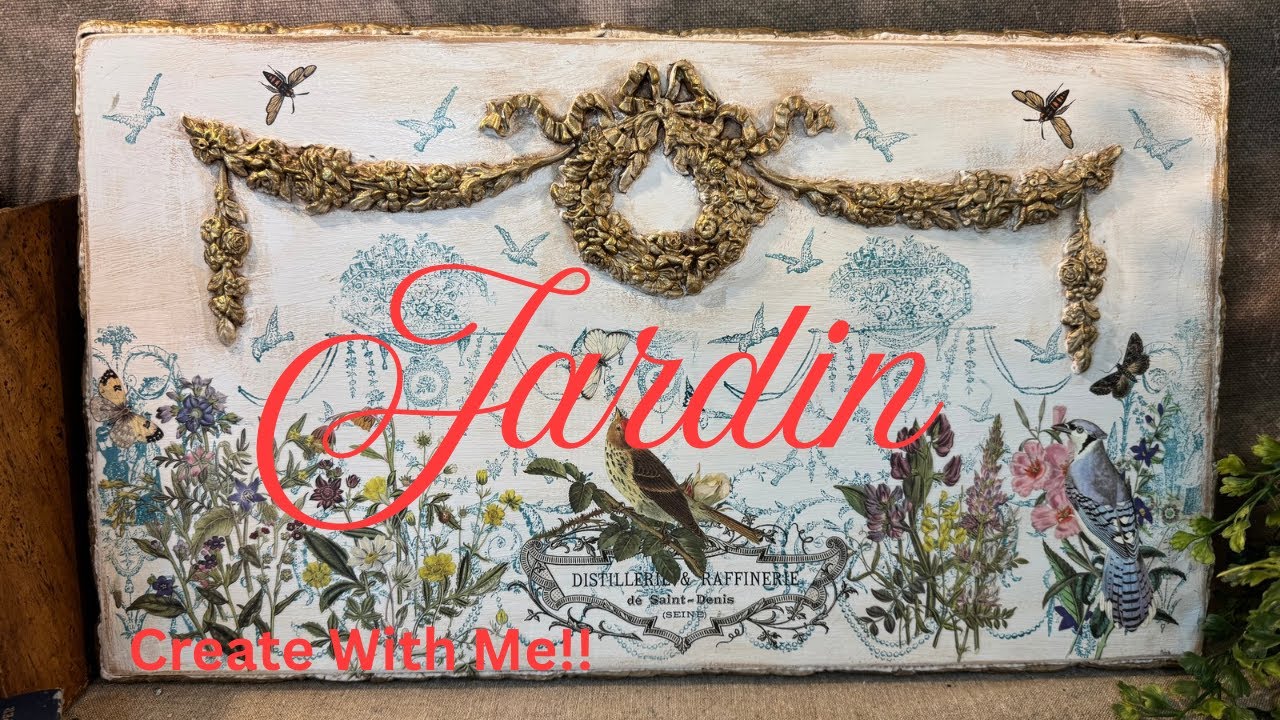 Вывеска для садовых ворот в стиле французского старинного «Jardin»! Изготовлена ​​с использование...