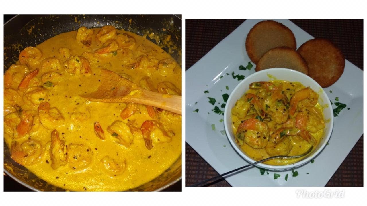 Сливочное карри с кокосовыми креветками