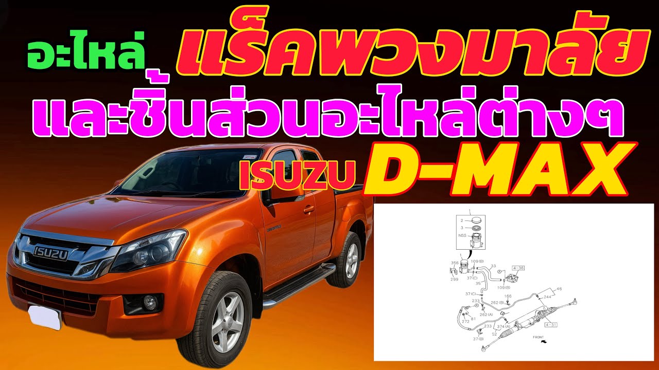 อะไหล่ ” แร็คพวงมาลัย “ และชิ้นส่วนเกี่ยวกับแร็ค ISUZU D-MAX ควรรู้ก่อนสั่ง