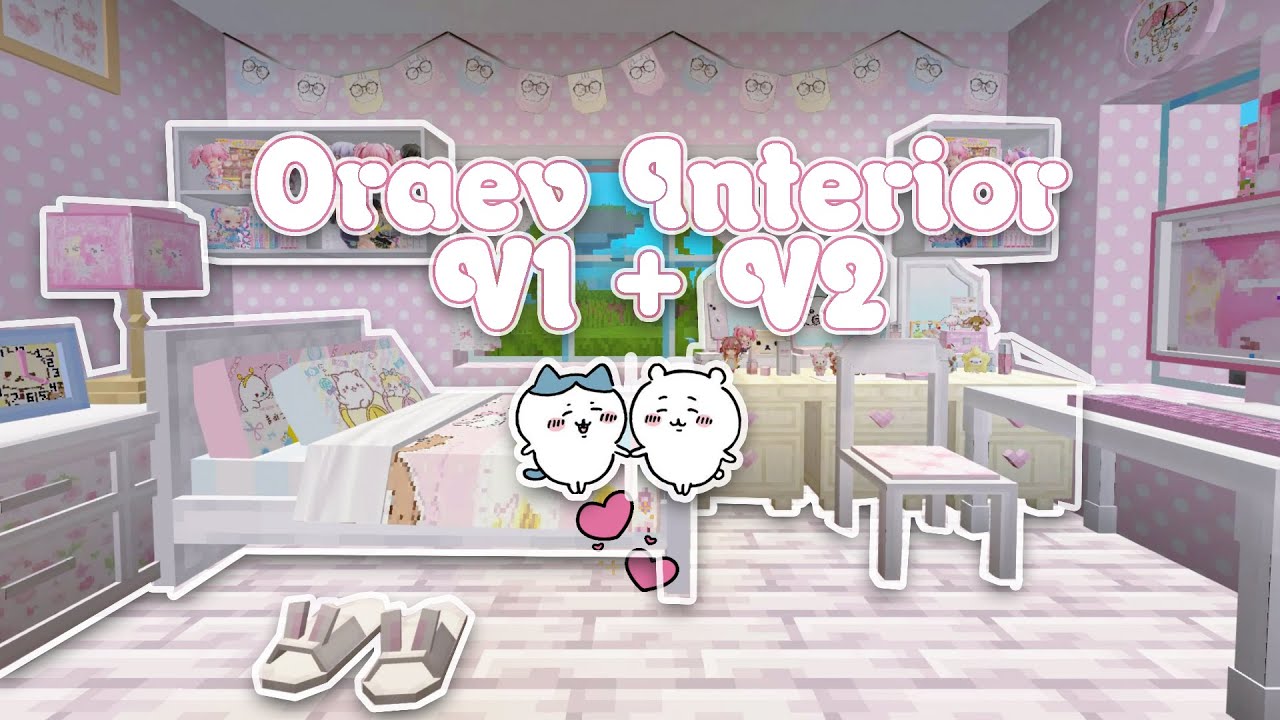 Oraev Interior V1 + V2 | Minecraft Bedroom Furniture & Bathroom Furniture [1.21.92]