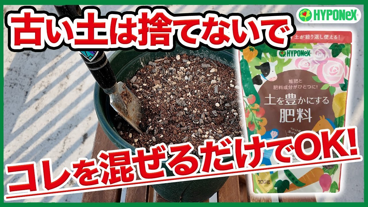 【家庭菜園】古い土は捨てない！混ぜるだけで再生OK｜春夏野菜の土づくり準備を解説！【ハイポネックス】【リキダス】