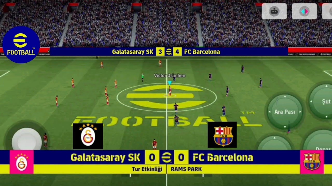 GALATASARAY SK FC BARCELONA ( FUTBOL OYUNU  ) E FOOTBALL GAME 