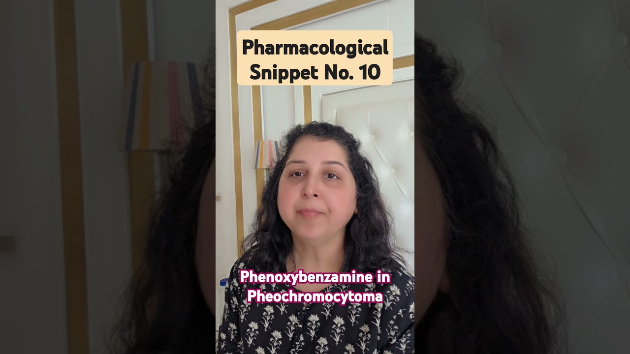 Phenoxybenzamine in Pheochromocytoma #pharmacology #medicos #medical #neetpg