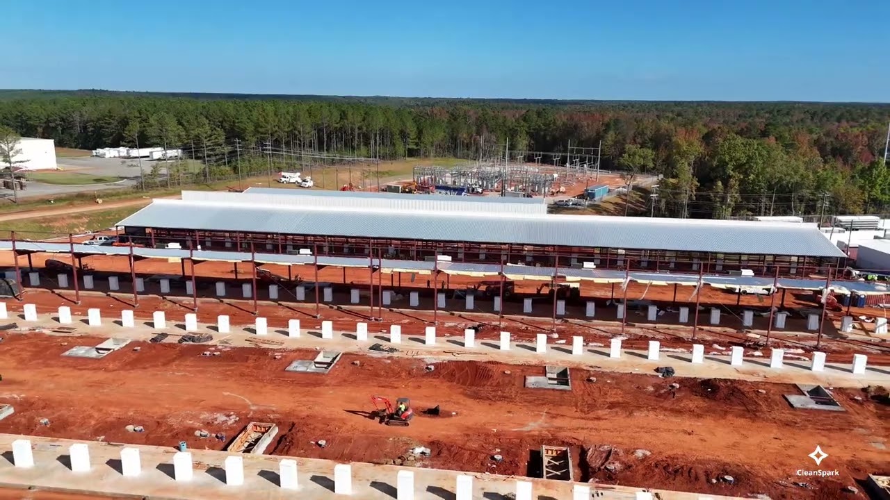 Late October Progress at CleanSpark's Bitcoin Mining Site Expansion in Sandersville, GA