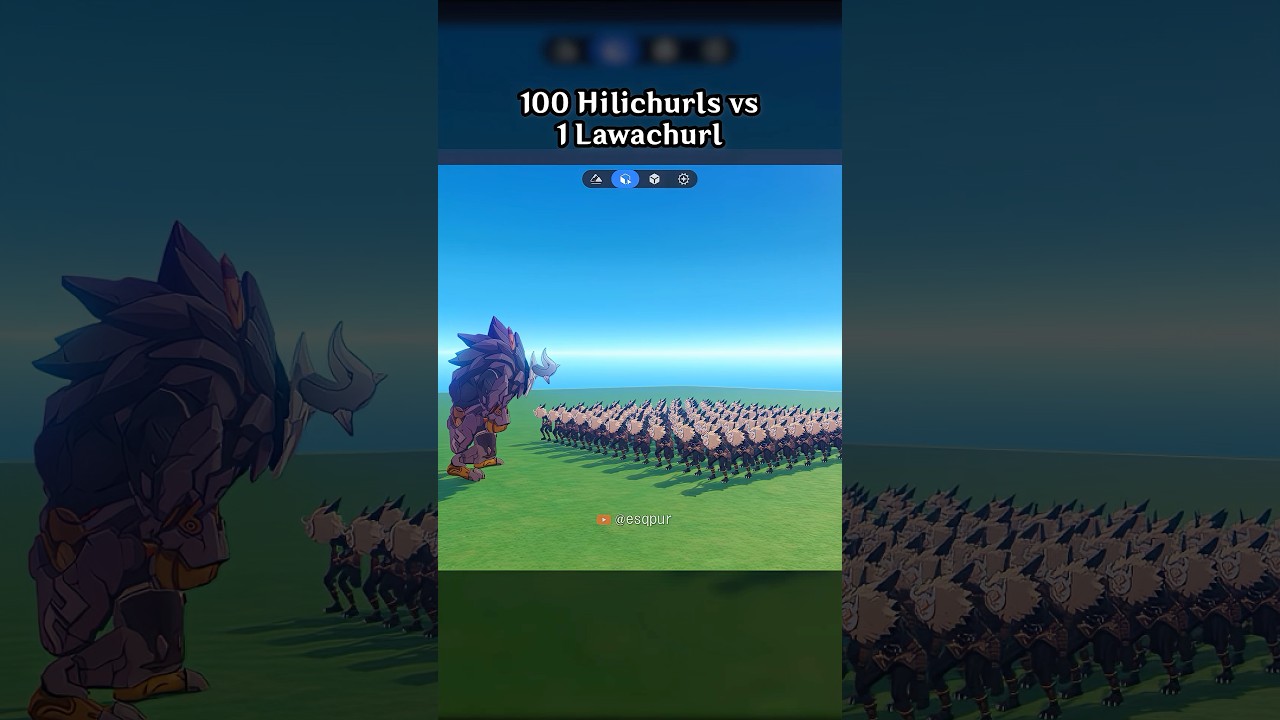 100 Hilichurls vs 1 Lawachurl