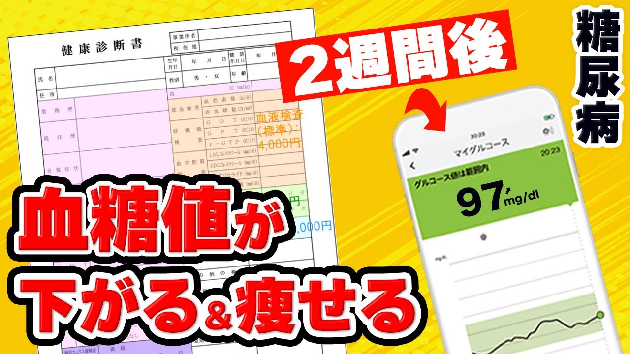 【感動】2週間で血糖値下げる⁉️24時間スマホ測定が神すぎたwww