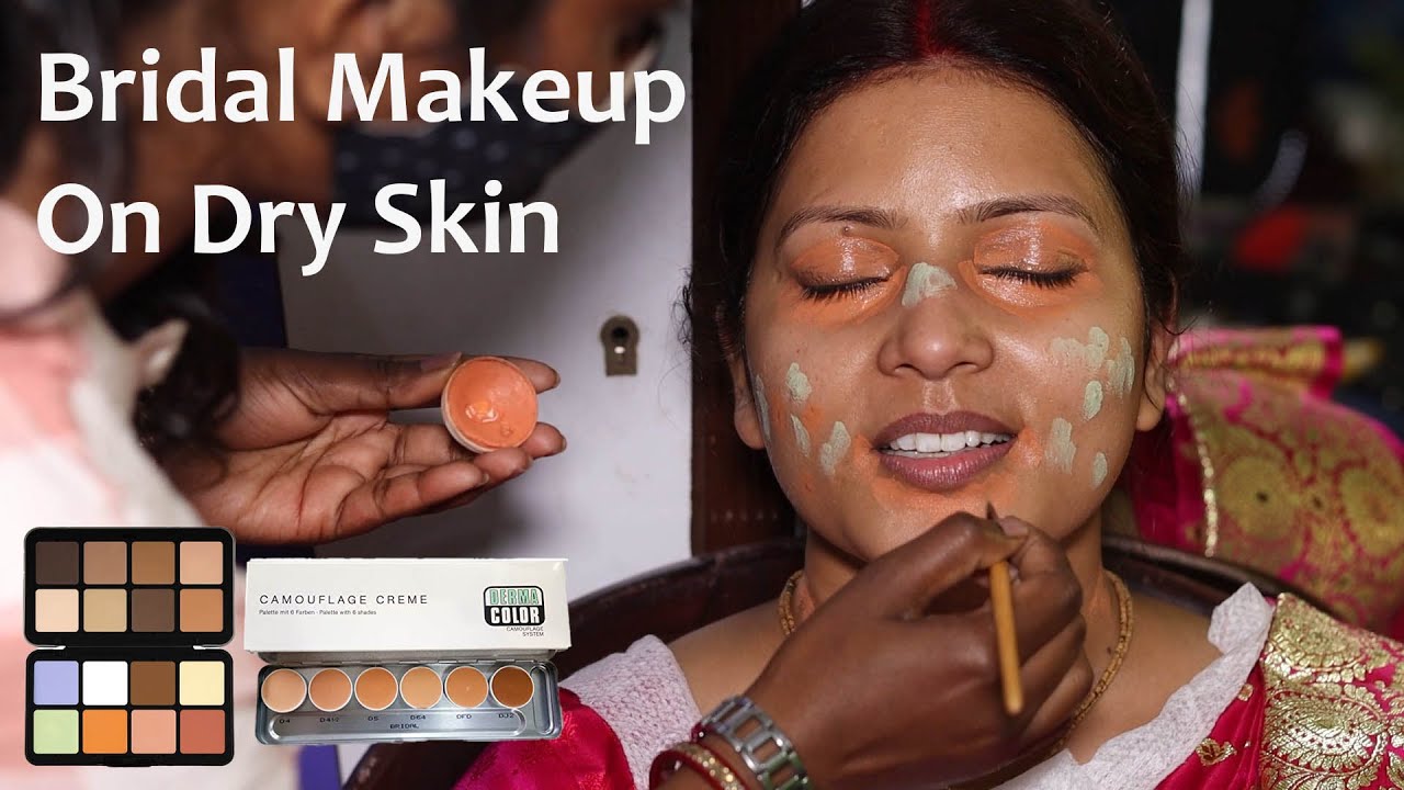 Long Lasting Bridal Makeup For Beginners /Affordable Full Coverage Bridal Makeup