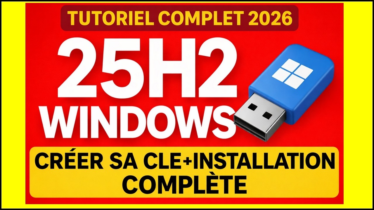 Windows 11 25H2 : installe la NOUVELLE version sur n’importe quel PC (méthode USB 2026)