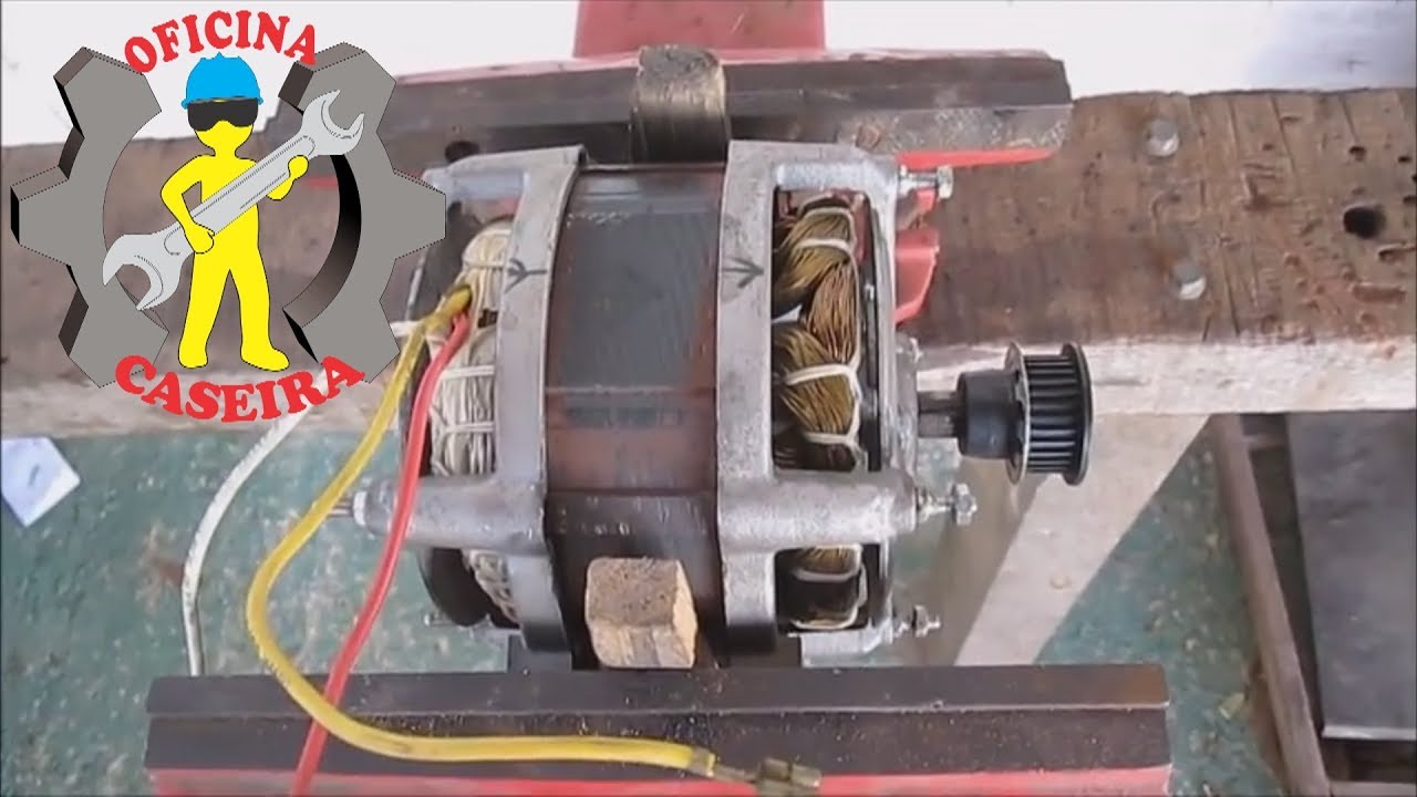 Conserto do motor da lavadora de roupas.