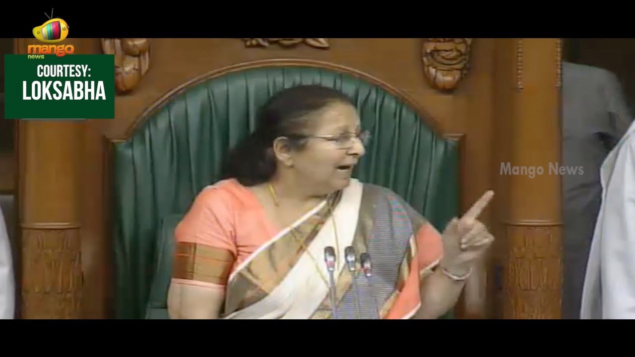 Sumitra Mahajan Serious On Mallikarjun Kharge Amid Ruckus Over Suspension of MPs | Mango News