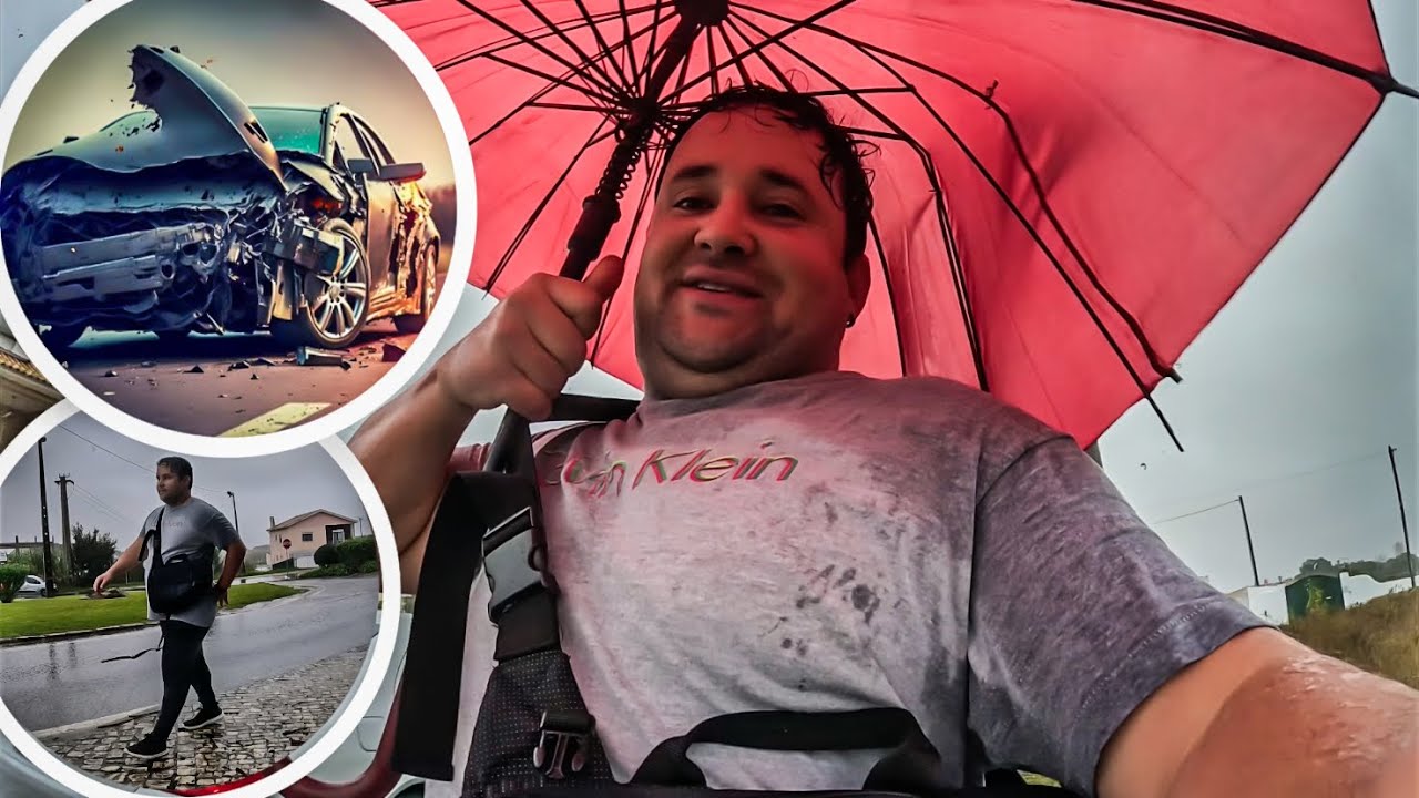 FUI A PÉ E DEBAIXO DE CHUVA PARA O TRABALHO EM PORTUGAL! MEU CARRO ESTRAGOU!