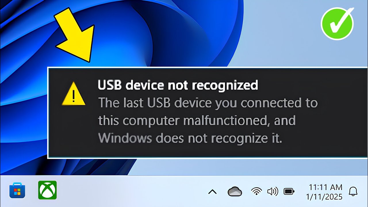 Fix USB Device Not Recognized in Windows 11 / 10 | Solve USB Device not Recognized [100% Works]